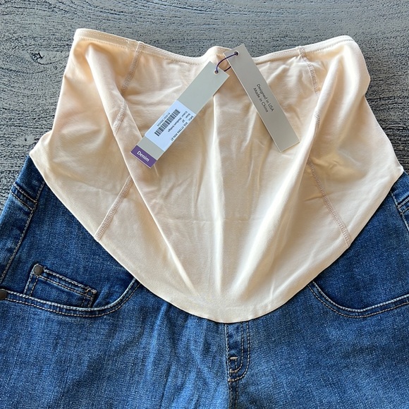 Kimi + Kai medium indigo size 27/33 straight leg maternity jeans - Picture 11 of 16